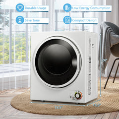 1.5 Cu .ft Clothes Dryer with Stainless Steel Tub