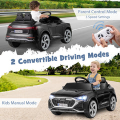 12V Kids Ride on Car Licensed Audi SQ8 with Remote Control and 3 Speeds