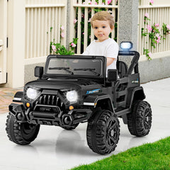 12V Kids Ride on Truck Car with Remote Control Threaded Wheels and 3 Speeds