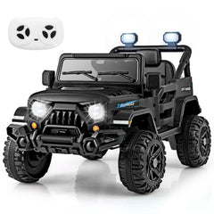 12V Kids Ride on Truck Car with Remote Control Threaded Wheels and 3 Speeds