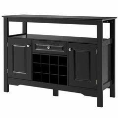Elegant Classical Multifunctional Wooden Wine Cabinet Table for Kitchen Dining