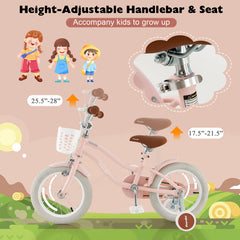 12/14/16/18/20 Inch Kids Bike with Training Wheels for Boys Girls