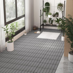 12 x 12 Inch 18 Piece All Weather Interlocking Deck Tiles for Splicing Area