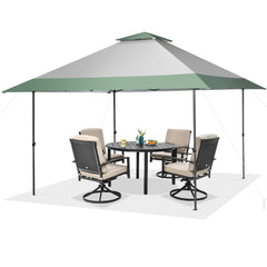 13 x 13 Feet Pop-Up Patio Canopy Tent with Shelter and Wheeled Bag