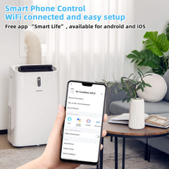 14000 BTU(Ashrae) Portable Air Conditioner with APP and WiFi Control