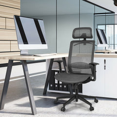18 Inch to 22.5 Inch Height Adjustable Ergonomic High Back Mesh Office Chair Recliner with Hanger