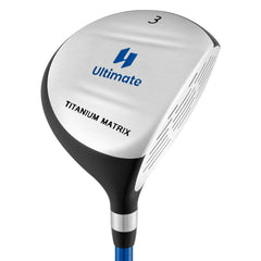 38 Inch 165CC Junior #3 Fairway Wood Golf Club with Fiberglass Shaft for Kids Ages 11-14