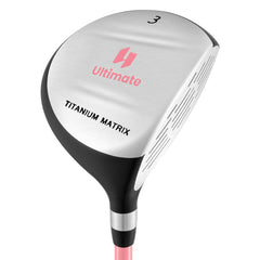 38 Inch 165CC Junior #3 Fairway Wood Golf Club with Fiberglass Shaft for Kids Ages 11-14