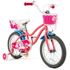 Kids Bicycle with Training Wheels and Basket for Boys Girls Age 3-9 Years