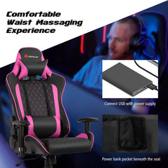 Massage Gaming Chair with Footrest