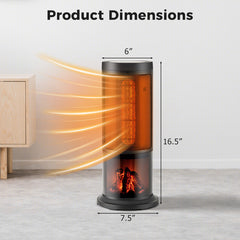 17 Inch 1500W Portable Tower Space Heater with 135° Oscillation