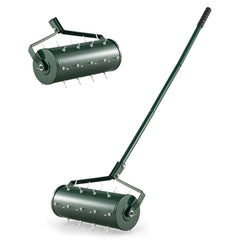 18/21 Inch Manual Lawn Aerator with Detachable Handle Filled with Sand or Stone