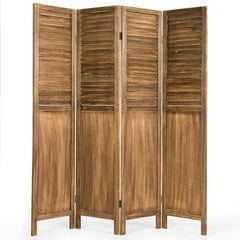 5.6 Feet Tall 4 Panel Folding Privacy Room Divider