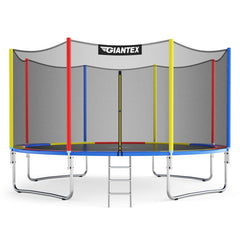 14 Feet Trampoline with Safety Enclosure Net and Ladder Outdoor for Kids Adults