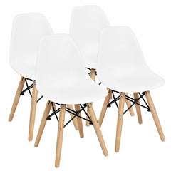 4 Pieces Medieval Style Children Chair Set with Wood Legs