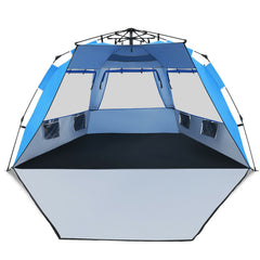 3-4 Person Easy Pop-Up Beach Tent UPF 50+ Portable Sun Shelter