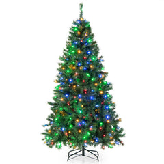 7 Feet Christmas Tree Pre-Lit, 3-Minute Quick Shape