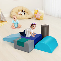 6 Piece Climb Crawl Play Set for Kids Toddler Indoor