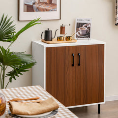Wood Buffet Side Cabinet with 2 Doors and 5-Position Adjustable Shelf