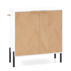 2-Door Buffet Cabinet Sideboard with Shelf and Metal Legs