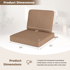 2-Pack Outdoor Patio Cushion Set with Removable Covers