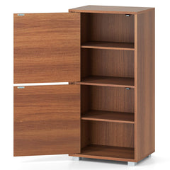 2-Tier Modern Style Nightstand with Drawer and Open Shelf