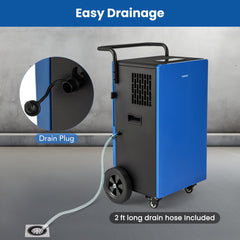 215 Pints 8000 Sq.Ft Commercial Dehumidifier For Home and Basement with 24H Timer