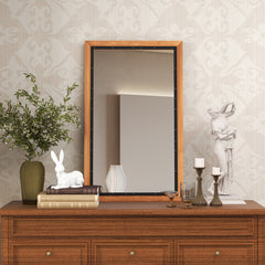 22 x 36 Inch Rectangular Frame Decor Wall Mounted Mirror with Back Board