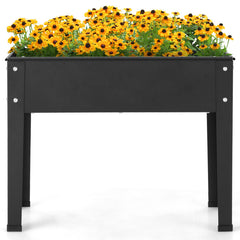 Metal Raised Garden Bed with Legs and Drainage Hole for Vegetable Flower
