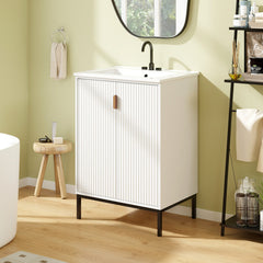 24 Inch Bathroom Vanity with Sink Combo and Adjustable Shelf