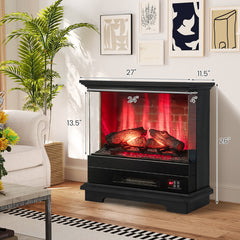27 Inch Freestanding Fireplace with Remote Control