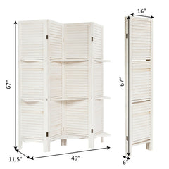 4 Panel Freestanding Folding Hinged Room Divider