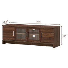Media Entertainment TV Stand for TVs up to 70 Inches with Adjustable Shelf