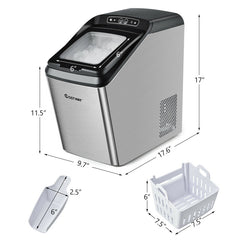 Ice-Making Machine with 29 Pounds Pebble Ice per Day