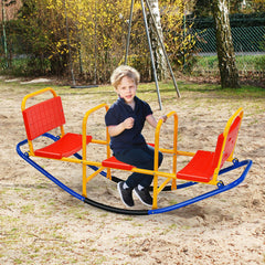 Outdoor Kids Seesaw Swivel Teeter for 3 to 8 Years Old
