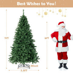 7 Feet Christmas Tree Pre-Lit, 3-Minute Quick Shape