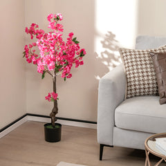 2 Pack 41 Inch Artificial Plum Blossom Tree Fake Floral Plant with 92 Flowers