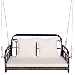 2-Person Outdoor Hanging Chair with Ropes