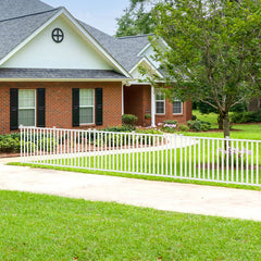 2 Piece 80 x 51 Inch Vinyl Picket Fence for Garden