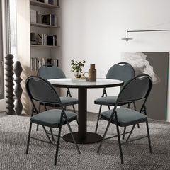 2/4 Pieces Padded Folding Office Chairs with Backrest