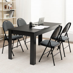 2/4 Pieces Padded Folding Office Chairs with Backrest