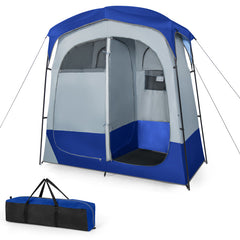 2 Rooms Oversize Privacy Shower Tent with Removable Rain Fly and Inside Pocket