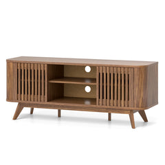 2-Door TV Stand for TVs up to 60 Inches with Adjustable Shelves
