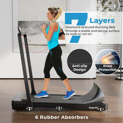 2 in 1 Folding Treadmill with 300 LBS Capacity and Remote Control for Home