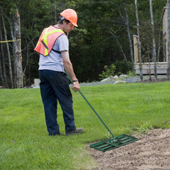 30 x 10 Inch Lawn Leveling Rake with Ergonomic Handle