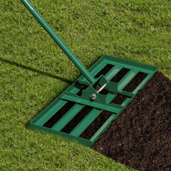 30 x 10 Inch Lawn Leveling Rake with Ergonomic Handle