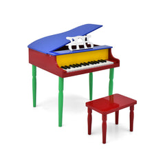 30-Key Wood Toy Kids Grand Piano with Bench and Music Rack