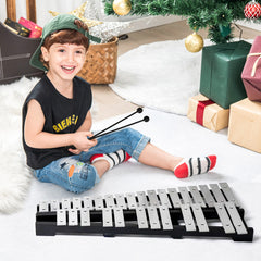30 Notes Percussion with Practice Pad Mallets Sticks Stand