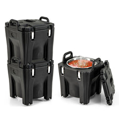 32 QT Portable Insulated Food Carrier with Stainless Steel Barrel for Catering Camping