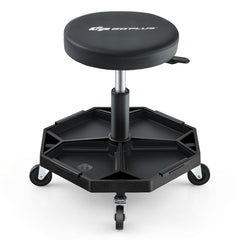 330 LBS Capacity Pneumatic Rolling Mechanic Stool with Padded Seat